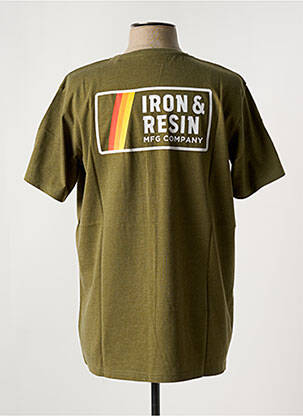 T-marškinys tamprumas trumpas rankovės žalias IRON AND RESIN vyras