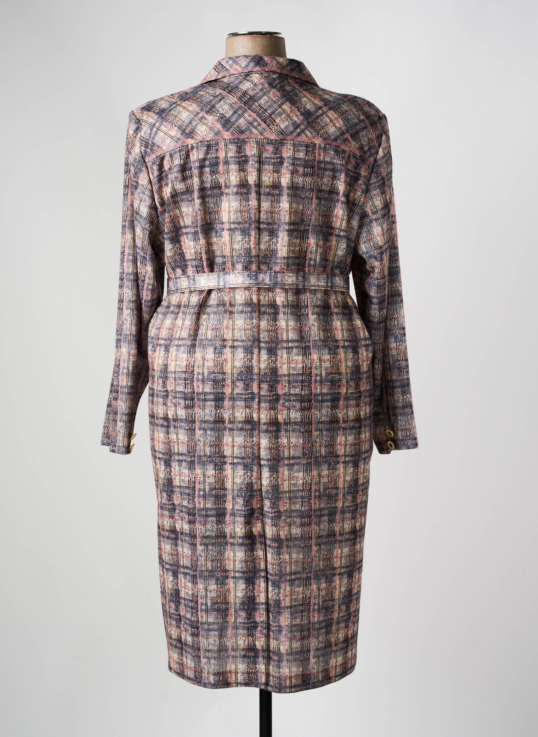 Pusilgių suknelė fantazijos raštas ilgos rankovės bežinis GEVANA moteris