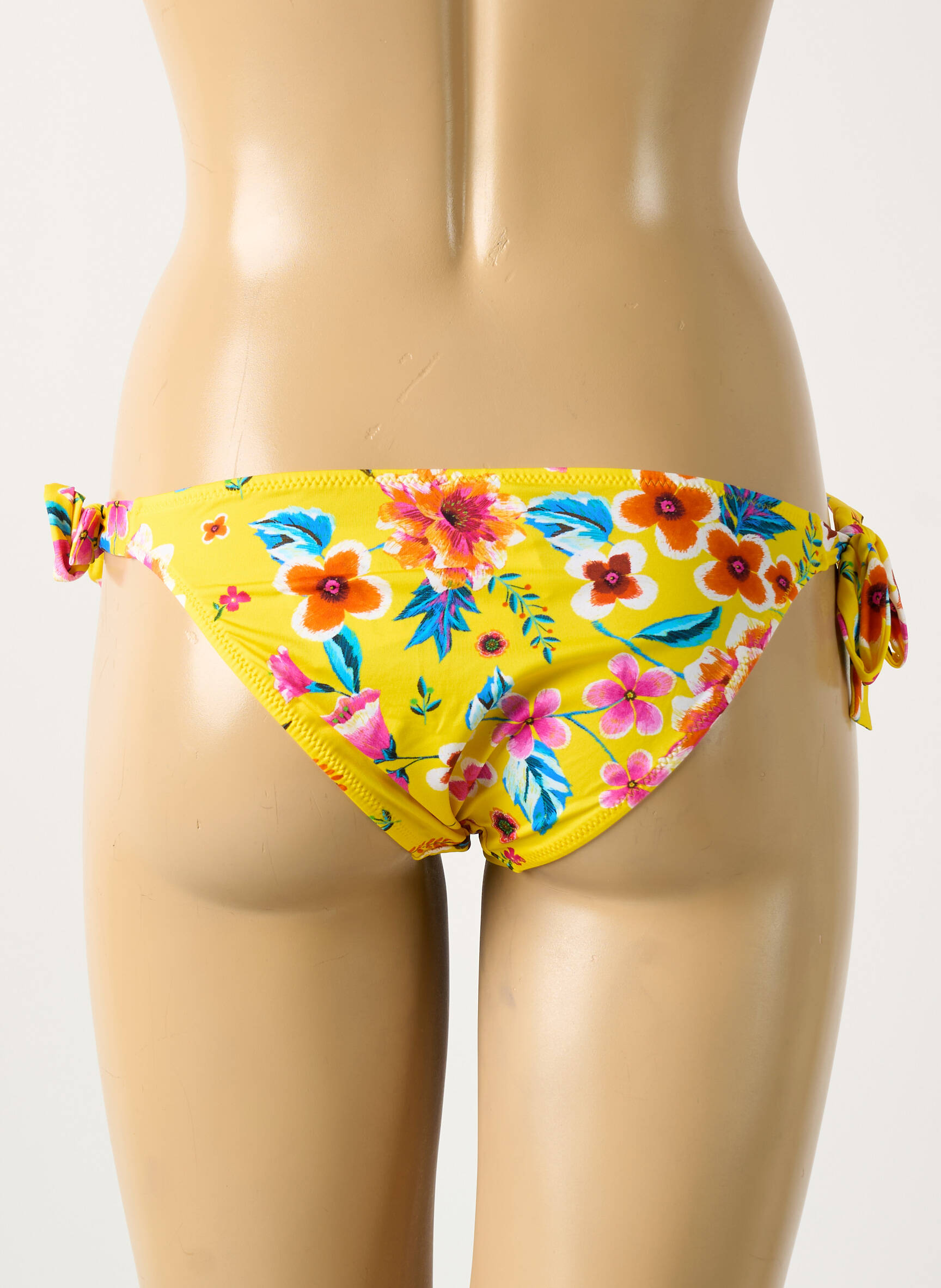 Maudymosi kelnaitės gėlių raštas bikini geltona ANTIGEL moteris