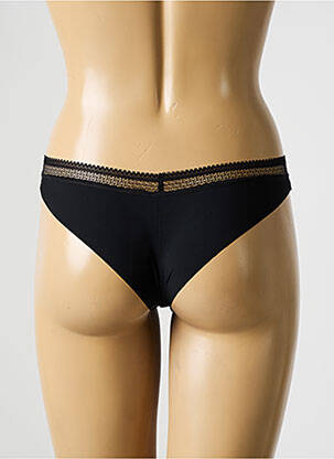 Tanga tamprumas juodas PASSIONATA moteris