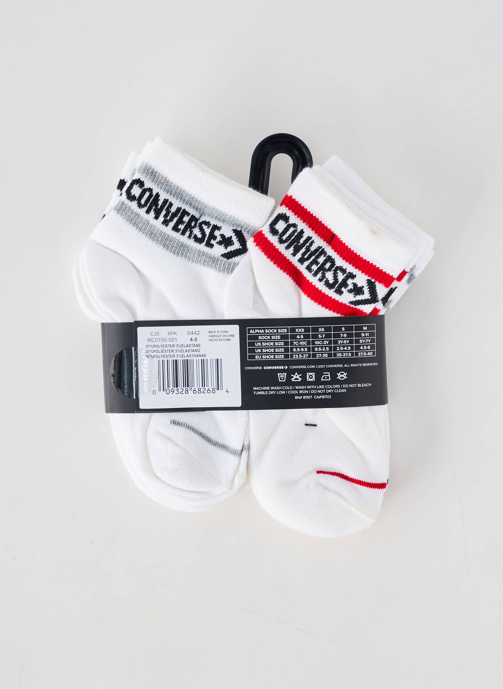 Kojinės tamprumas baltas CONVERSE vaikas