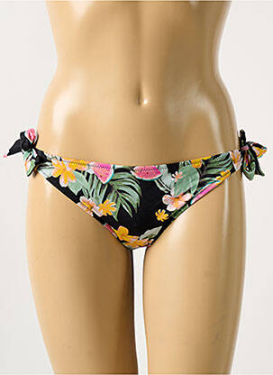 Maudymosi kelnaitės gėlių raštas bikini juodas BANANA MOON moteris
