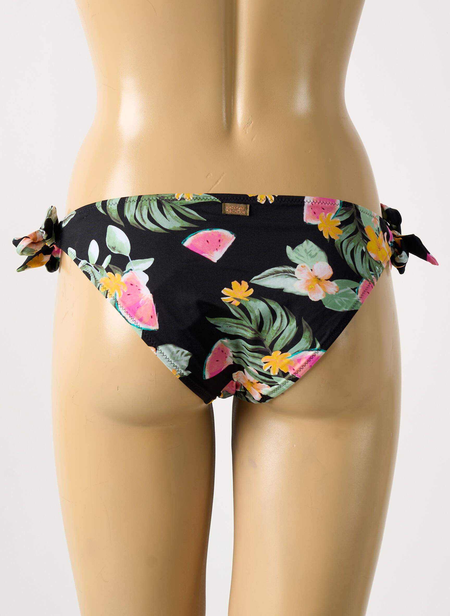 Maudymosi kelnaitės gėlių raštas bikini juodas BANANA MOON moteris