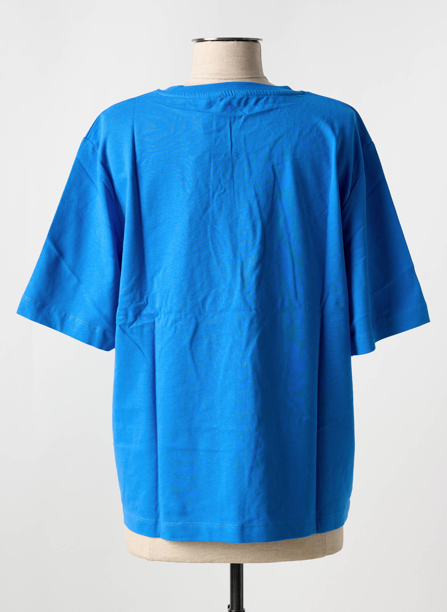 T-marškinys tiesi kirpimas trumpas rankovės mėlyna B.YOUNG moteris