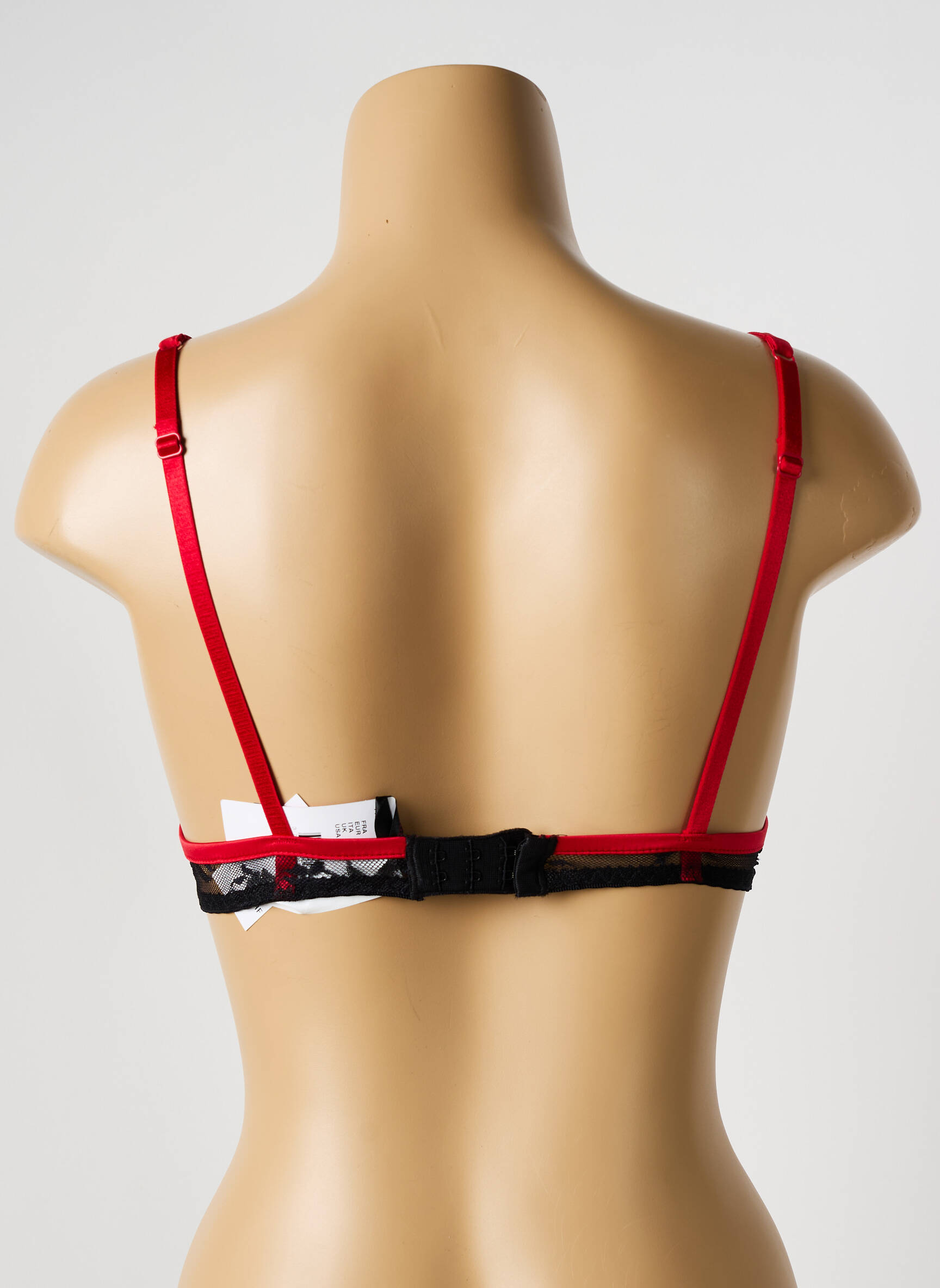 Liemenėlė satino efektas push-up liemenėlė su aukštu palaikymu raudona PASSIONATA moteris