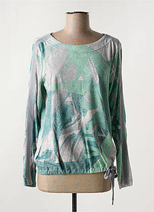 T-marškinys ilgos rankovės ilgos rankovės žalias OLSEN moteris