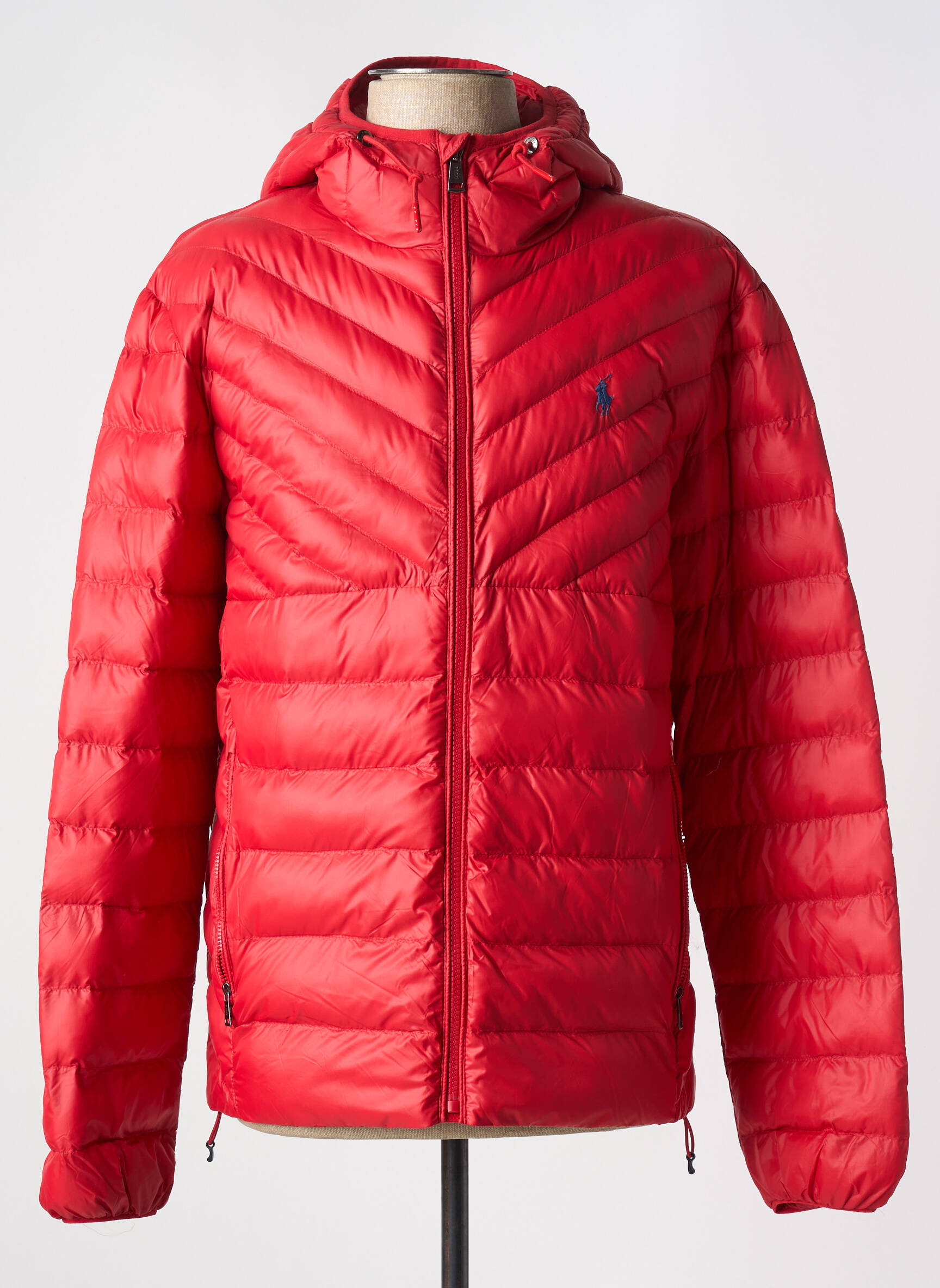 Pūkinė striukė ilgos rankovės su gobtuvu raudona RALPH LAUREN vyras