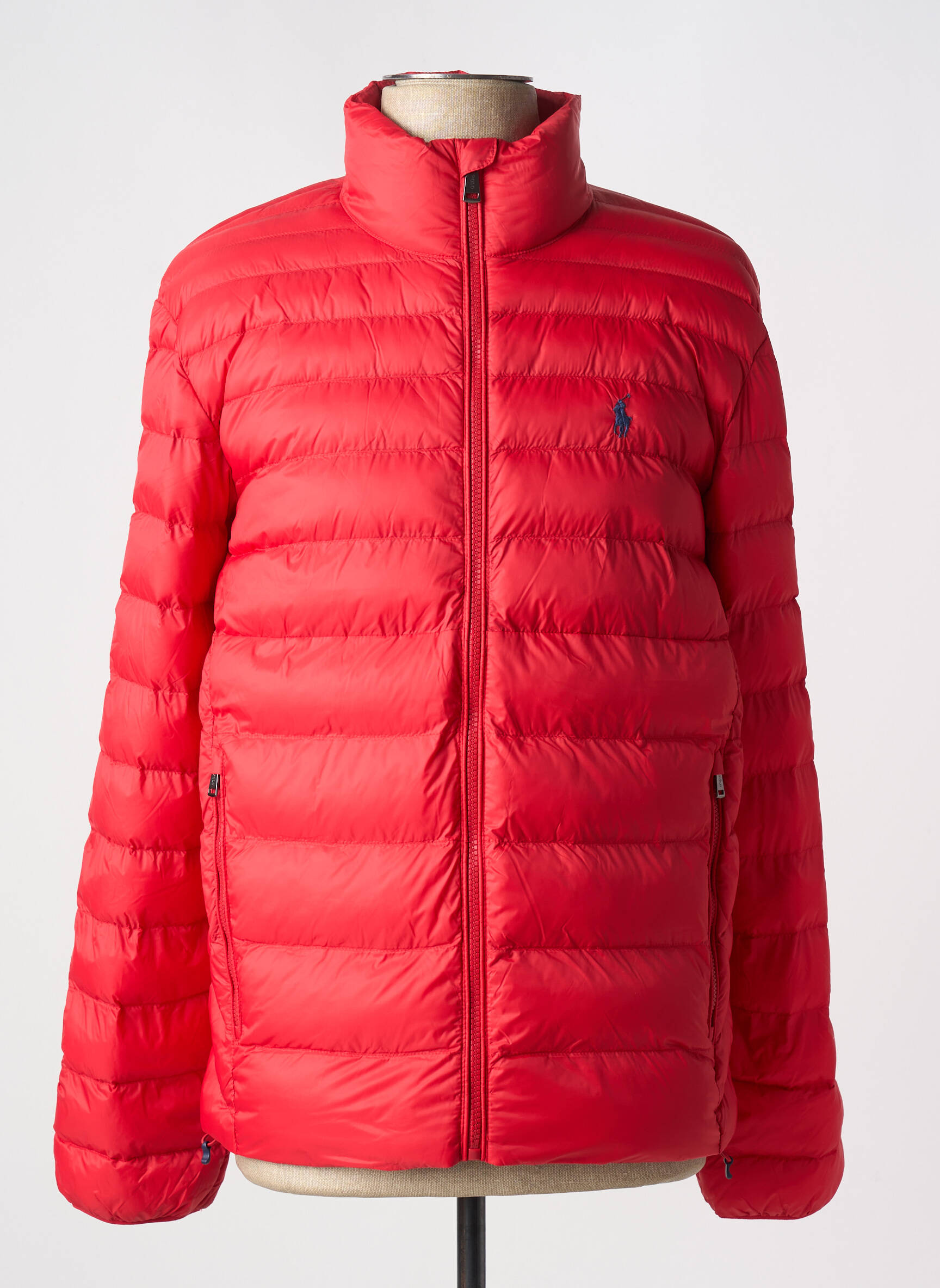 Pūkinė striukė ilgos rankovės be gobtuvų raudona RALPH LAUREN vyras