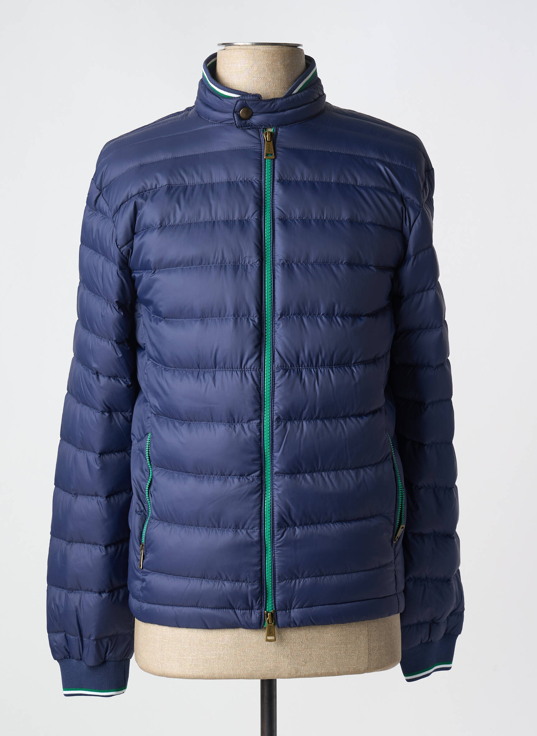 Pūkinė striukė ilgos rankovės be gobtuvų mėlyna RALPH LAUREN vyras