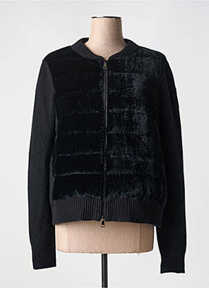 Pūkinė striukė kišenės be gobtuvų juodas MONCLER moteris