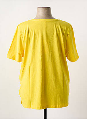 T-marškinys tiesi kirpimas trumpas rankovės geltona SHEEGO moteris