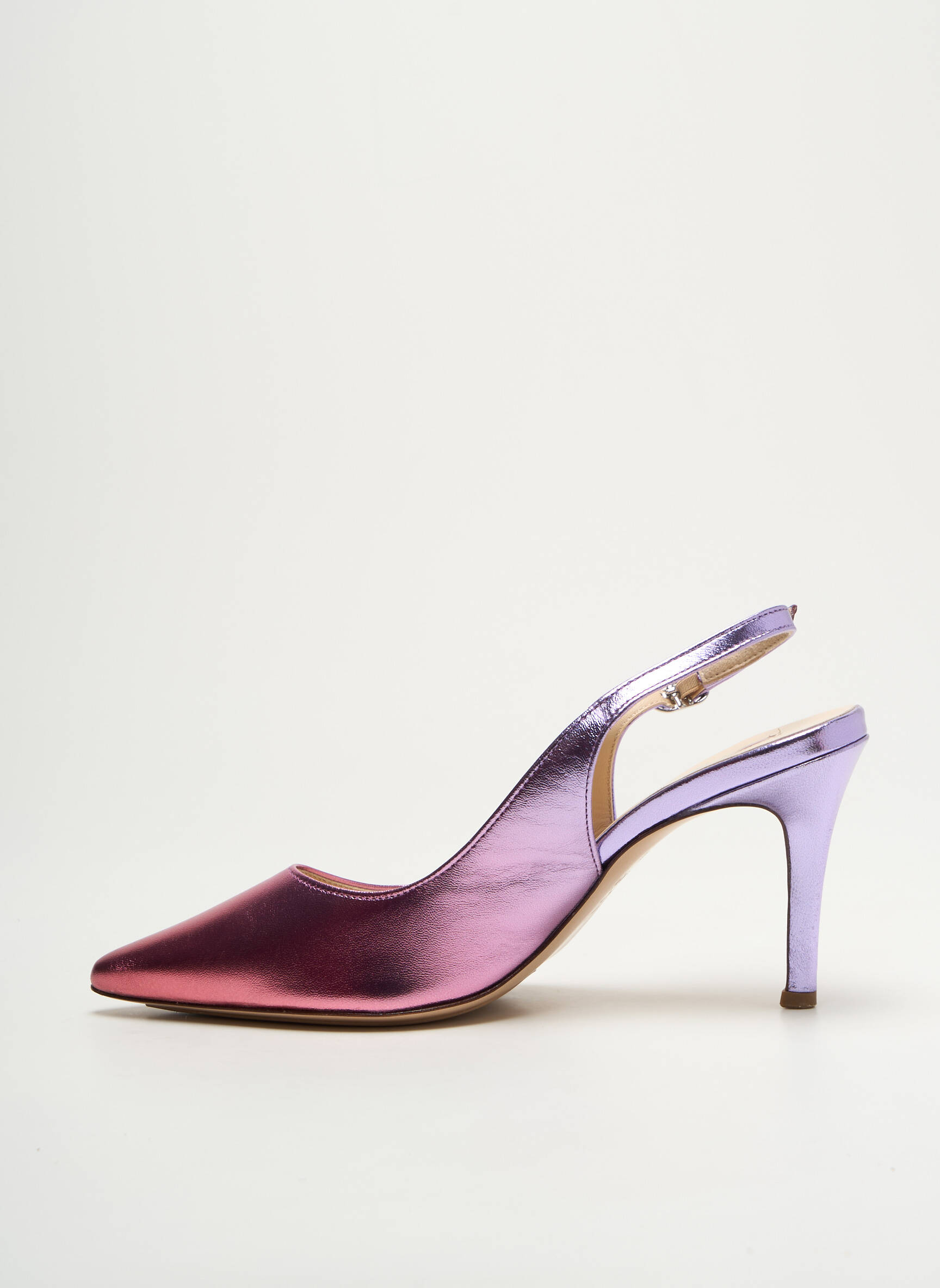 Aukštakulniai satino audinys kulnas nuo 7 iki 9 cm violetinis HOGL moteris