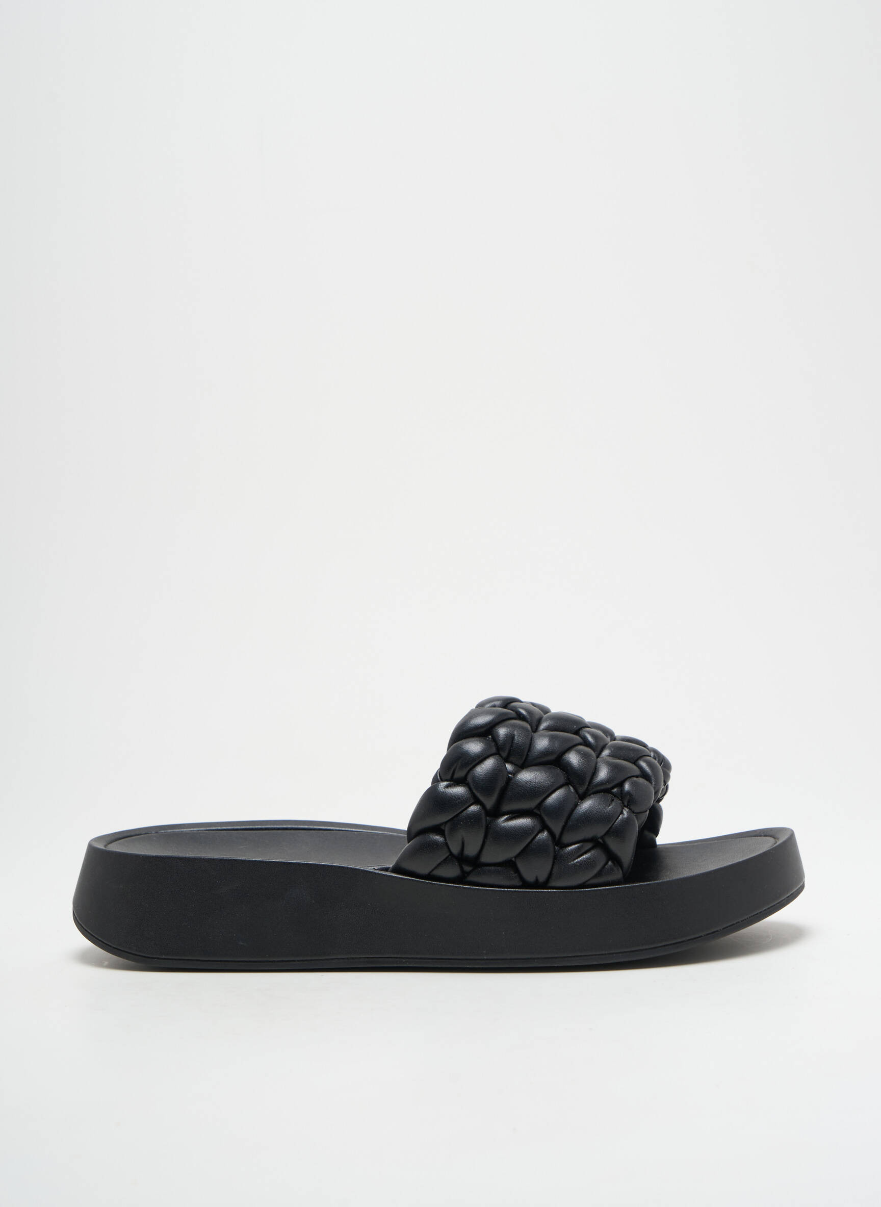 Mule/sabotai satino audinys kulnas nuo 4 iki 6 cm juodas ASH moteris
