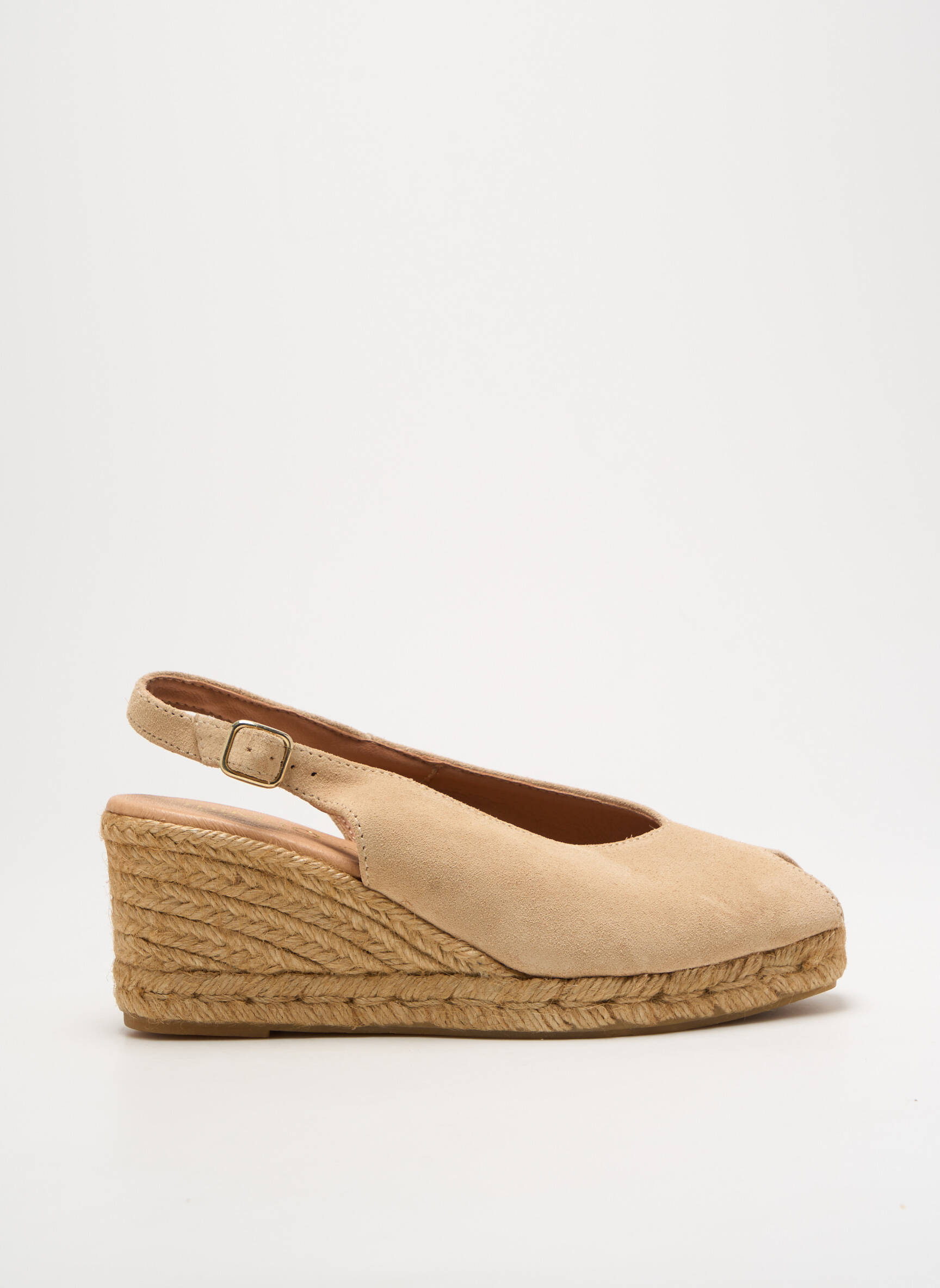 Espadrilės nubuko audinys kulnas nuo 4 iki 6 cm bežinis MIMAO moteris
