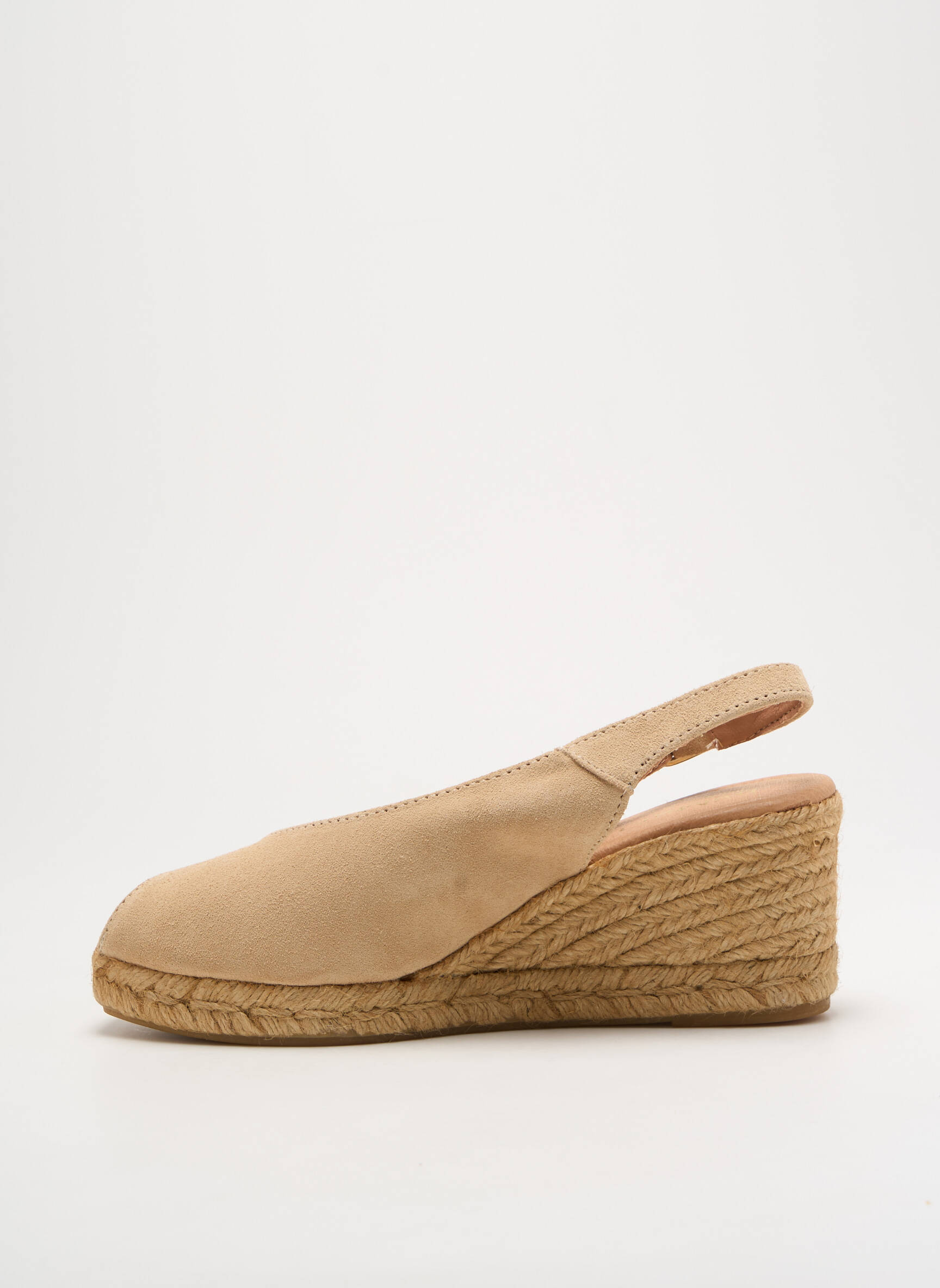 Espadrilės nubuko audinys kulnas nuo 4 iki 6 cm bežinis MIMAO moteris