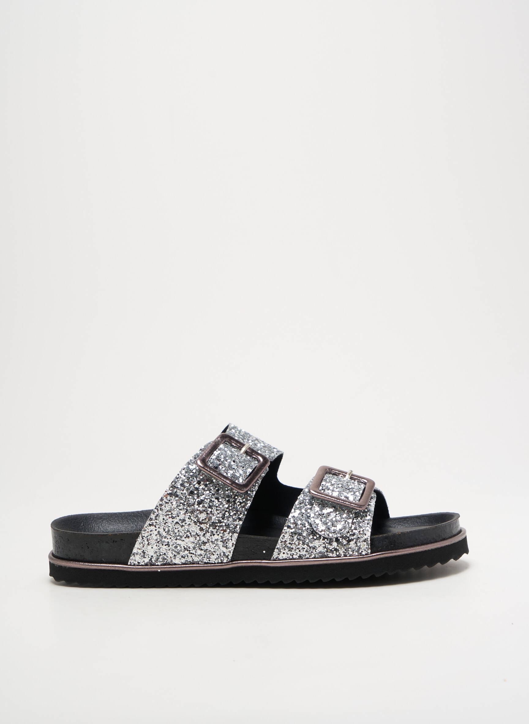 Mule/sabotai pado pėdos arkos plokščias kulnas iki 3 cm sidabrinė TAKEME moteris