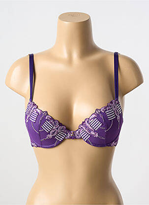 Liemenėlė push-up liemenėlė su aukštu palaikymu push-up liemenėlė su aukštu palaikymu violetinis LISE CHARMEL moteris