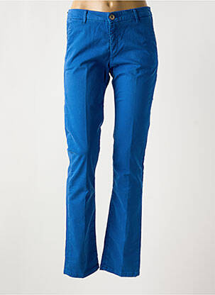 Chino kelnė uždarymas su užtrauktuku po mygtuku uždengimu mėlyna DENIM STUDIO moteris