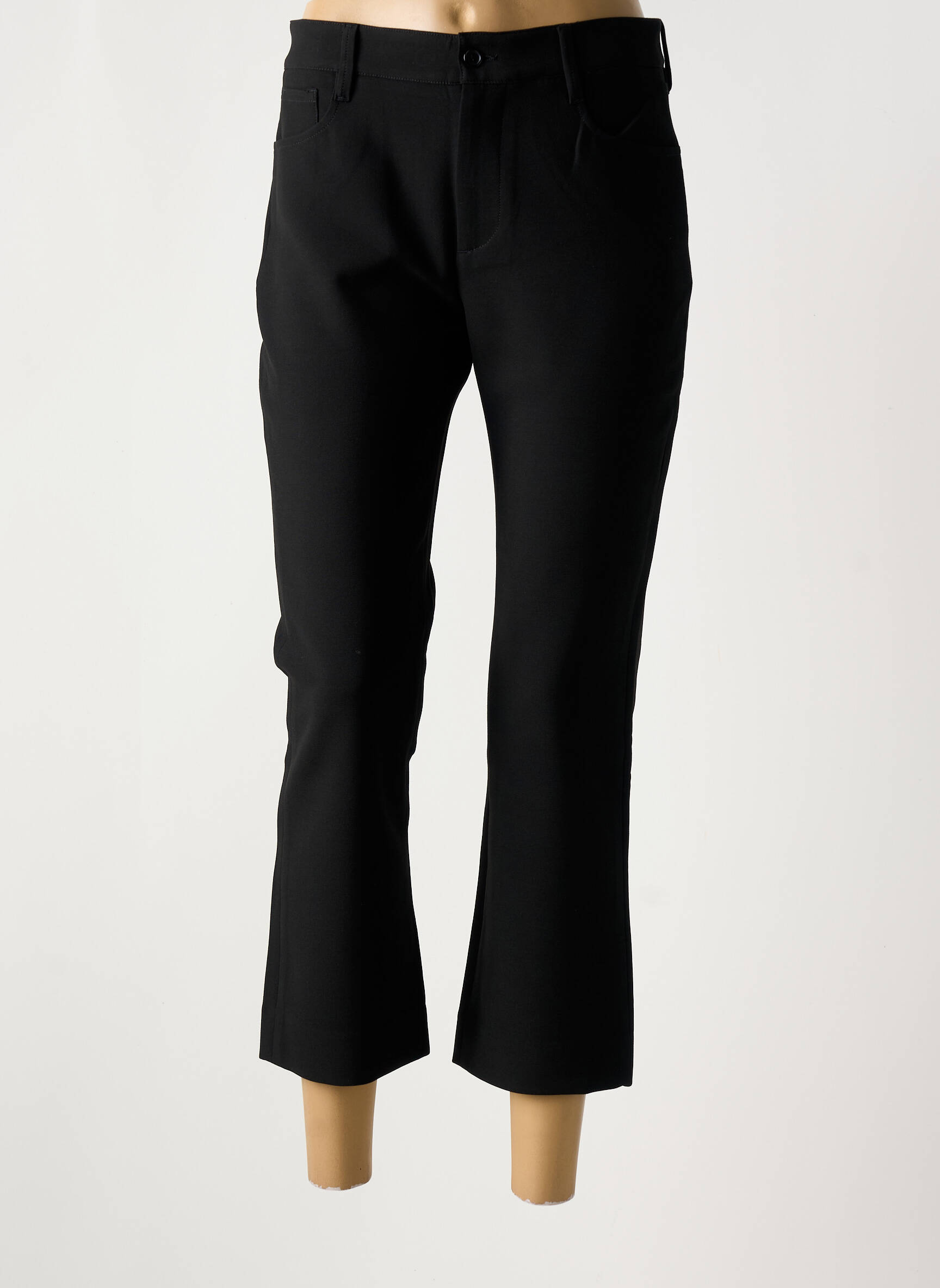 Pusilgių kelnių tiesi kirpimas juodas DENIM STUDIO moteris