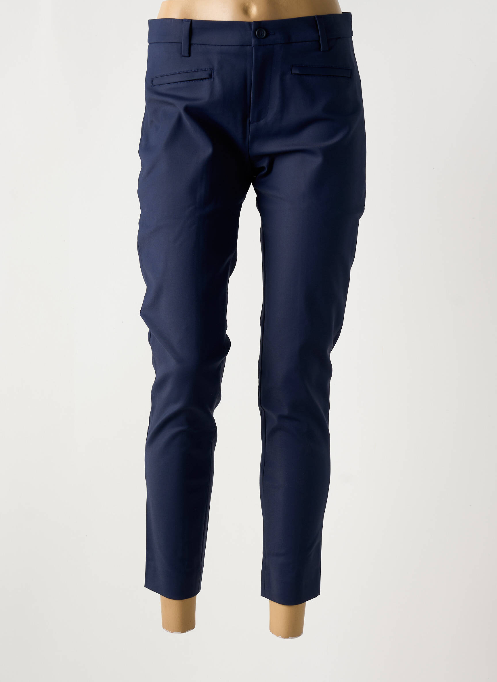 Pusilgių kelnių kišenės mėlyna DENIM STUDIO moteris