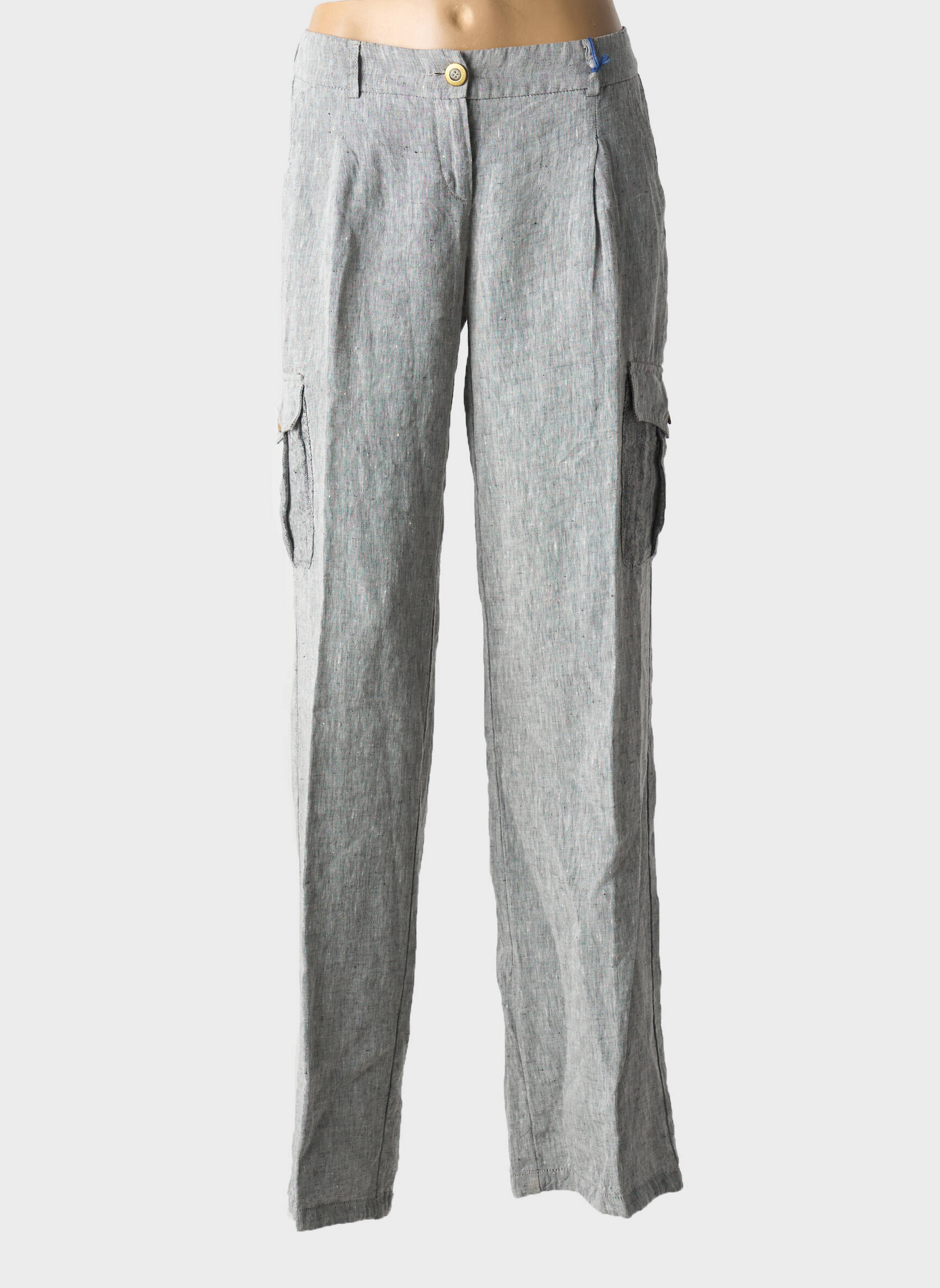 Kargo kelnė tiesi kirpimas normala dydis pilka TRUSSARDI JEANS moteris