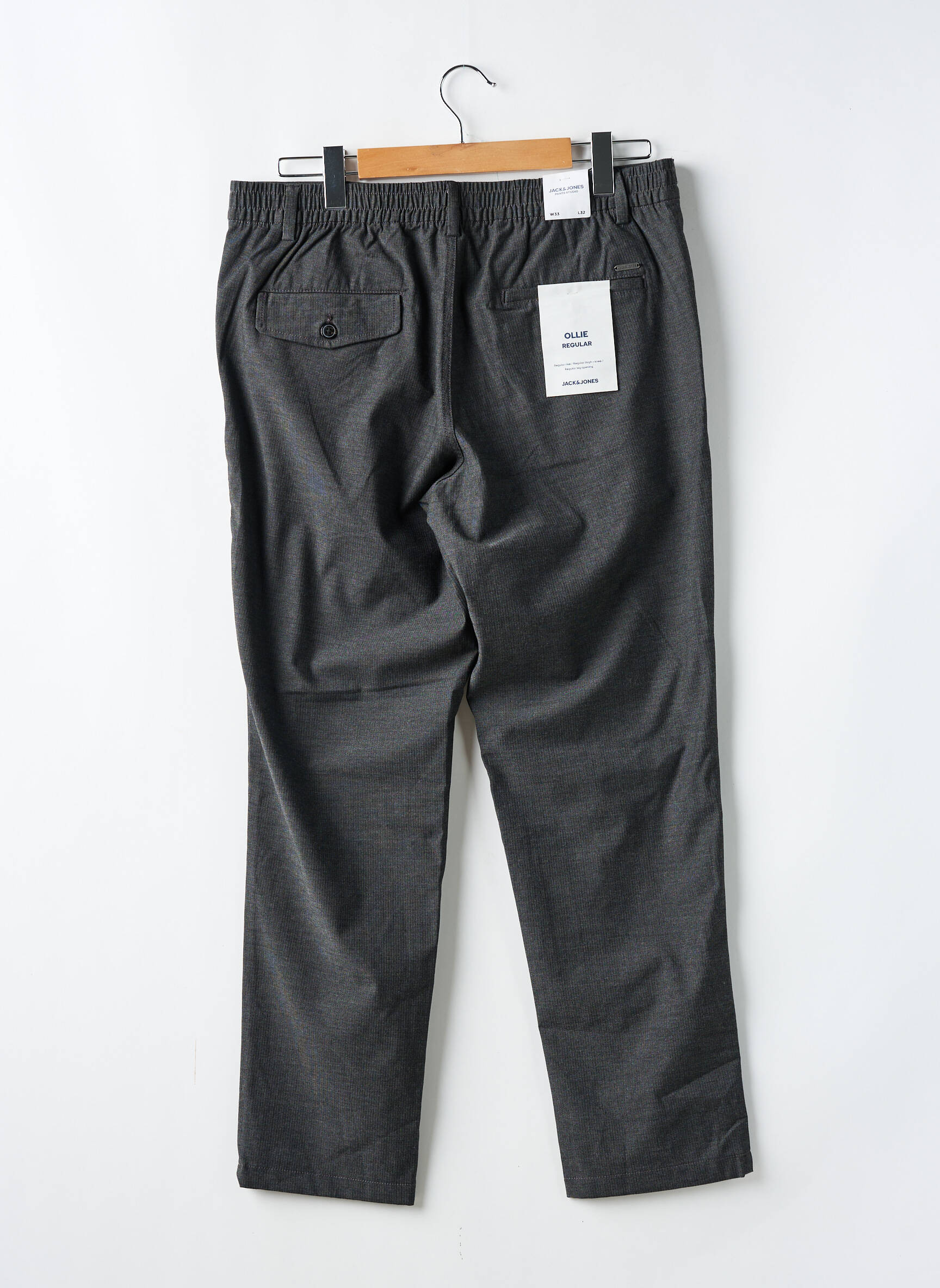 Tiesi kelnė tiesi kirpimas aukšta talija pilka JACK & JONES vyras