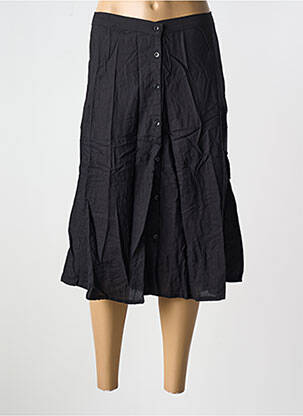 Pusilgis sijonas išplatėjusi kirpimas juodas BAMBOO'S moteris