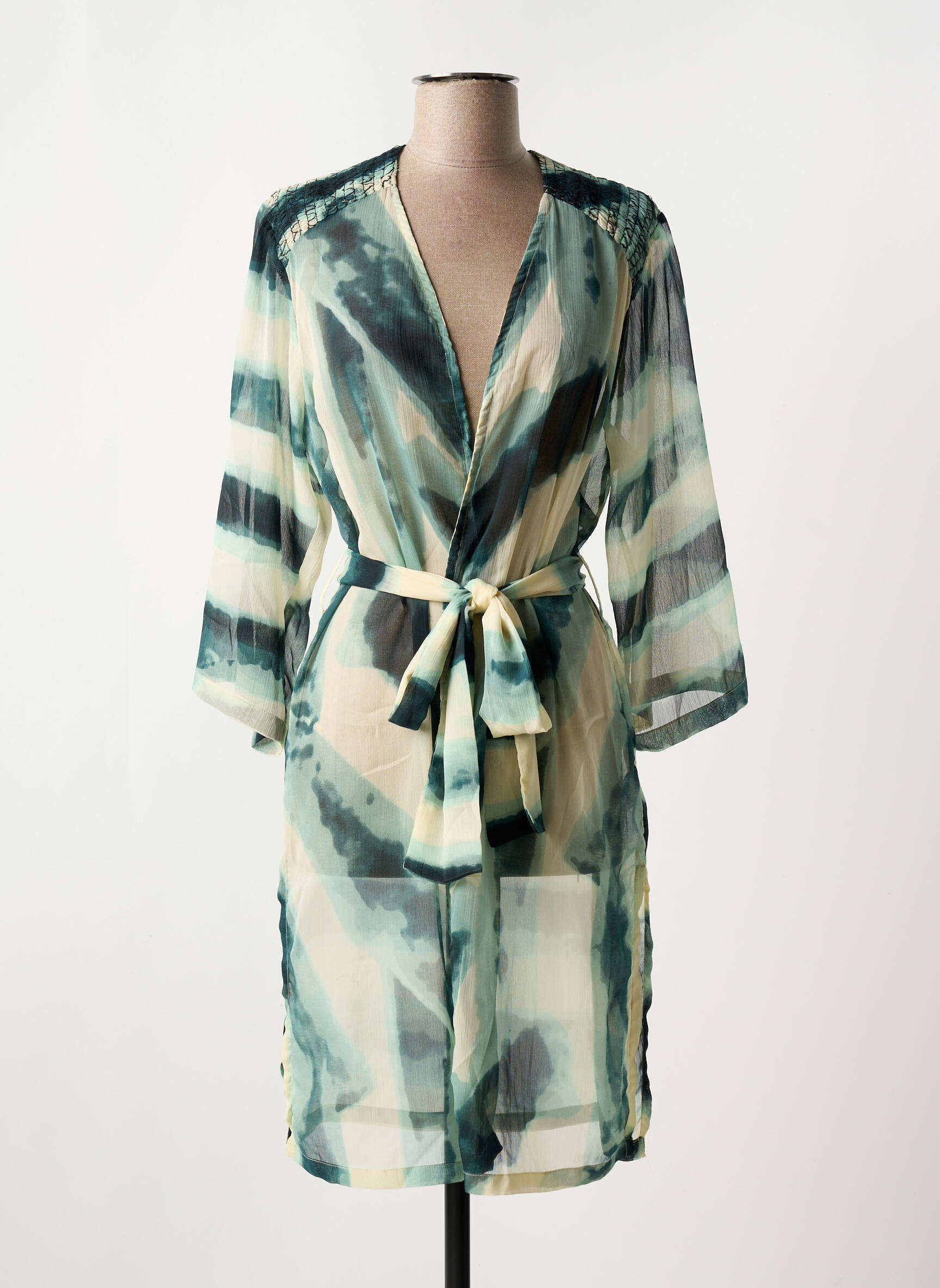 Kimono striukė fantazijos raštas žalias PAZ TORRAS moteris