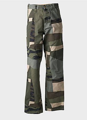 Tiesios kirpimo džinsai uždarymas su užtrauktuku po mygtuku uždengimu normala dydis žalias CARHARTT vyras