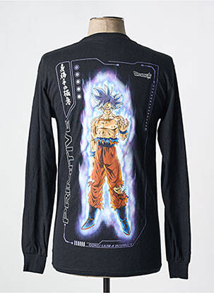 T-marškinys centrinė iškirptė ilgos rankovės juodas DRAGON BALL Z vyras
