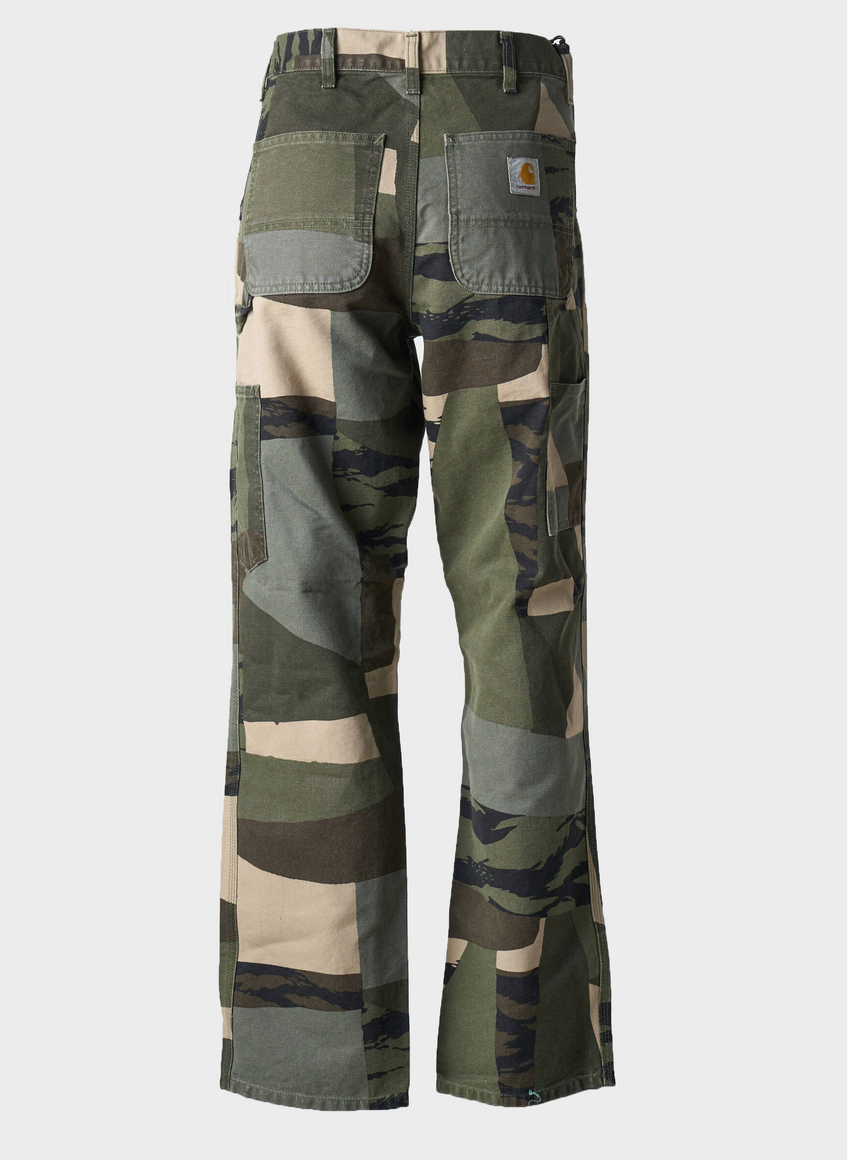 Tiesios kirpimo džinsai uždarymas su užtrauktuku po mygtuku uždengimu normala dydis žalias CARHARTT vyras