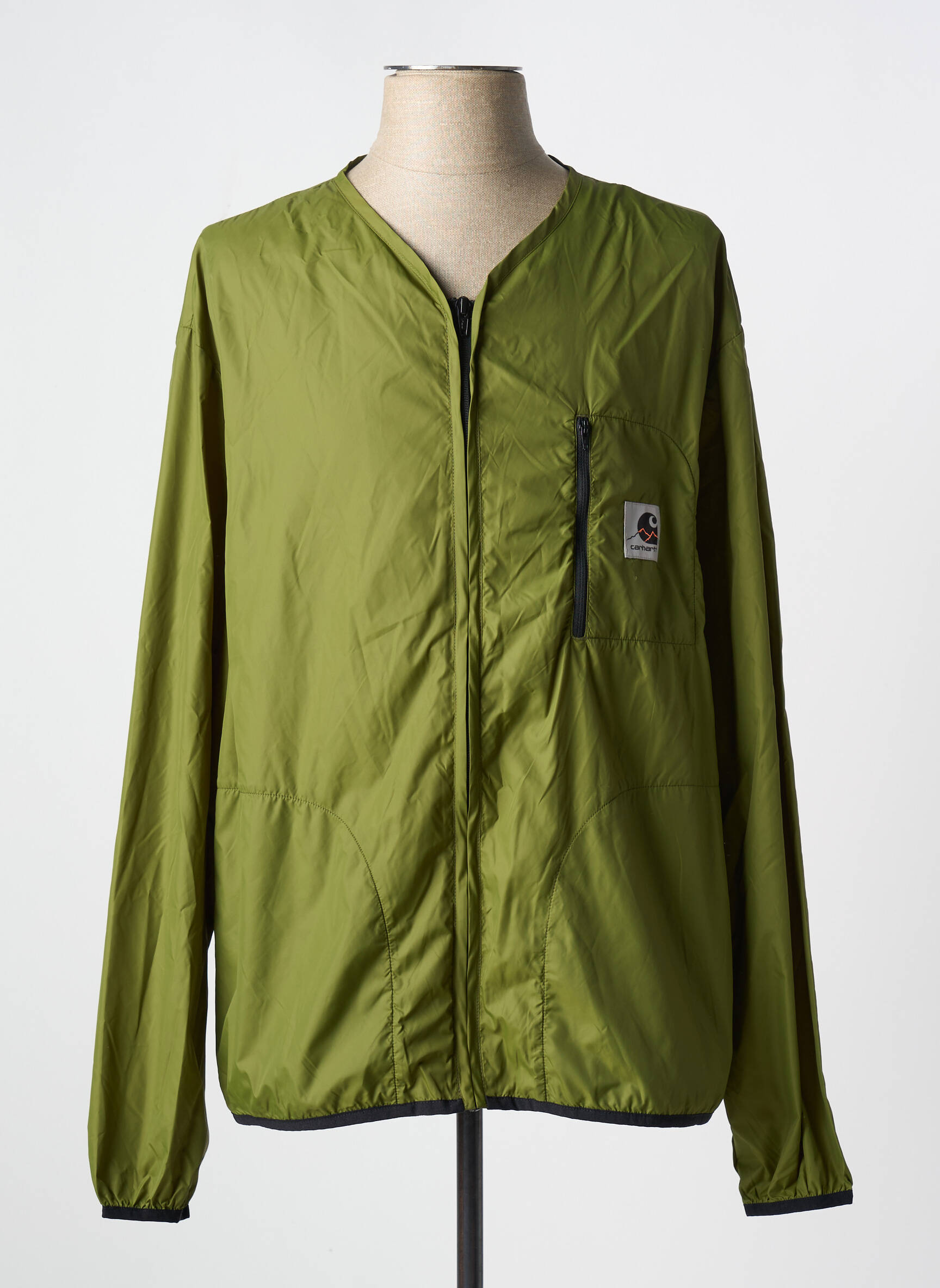 Vėjo nepraleidėjas kišenės be gobtuvų žalias CARHARTT vyras
