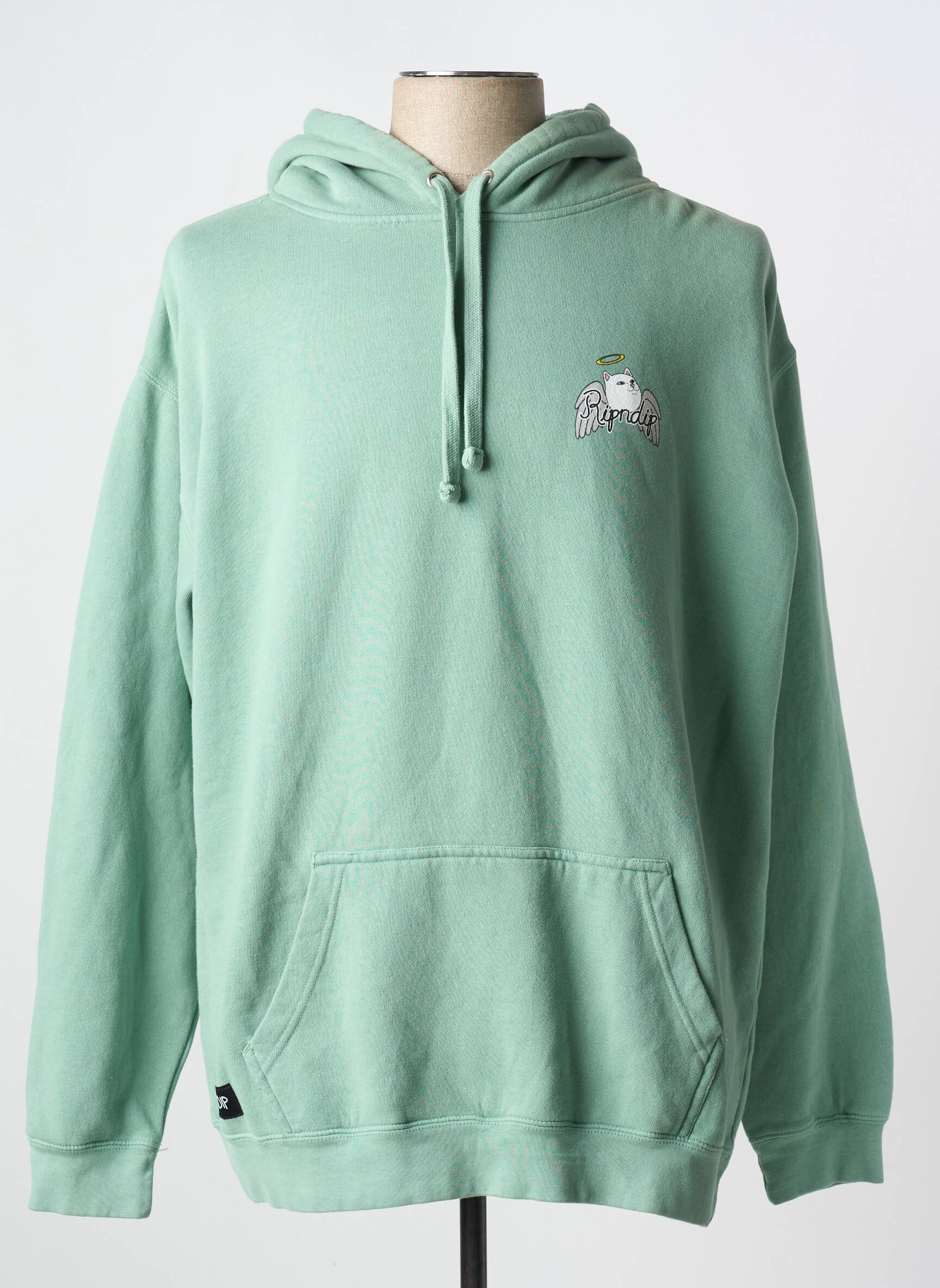 Kapišonas jersey audinys ilgos rankovės žalias RIPNDIP vyras