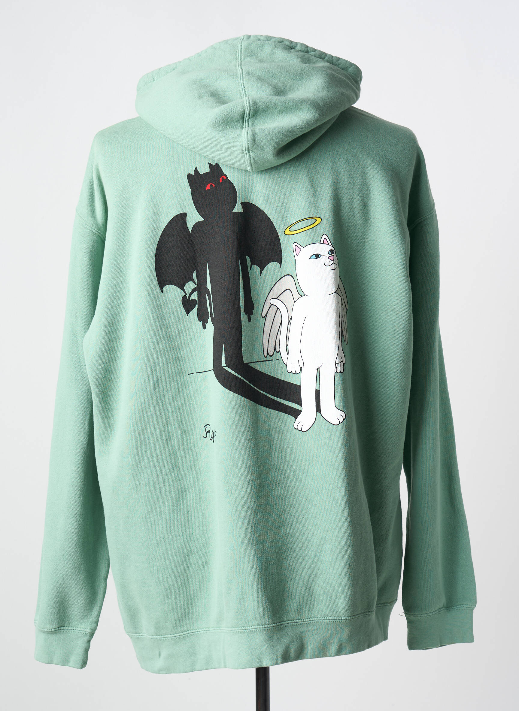Kapišonas jersey audinys ilgos rankovės žalias RIPNDIP vyras