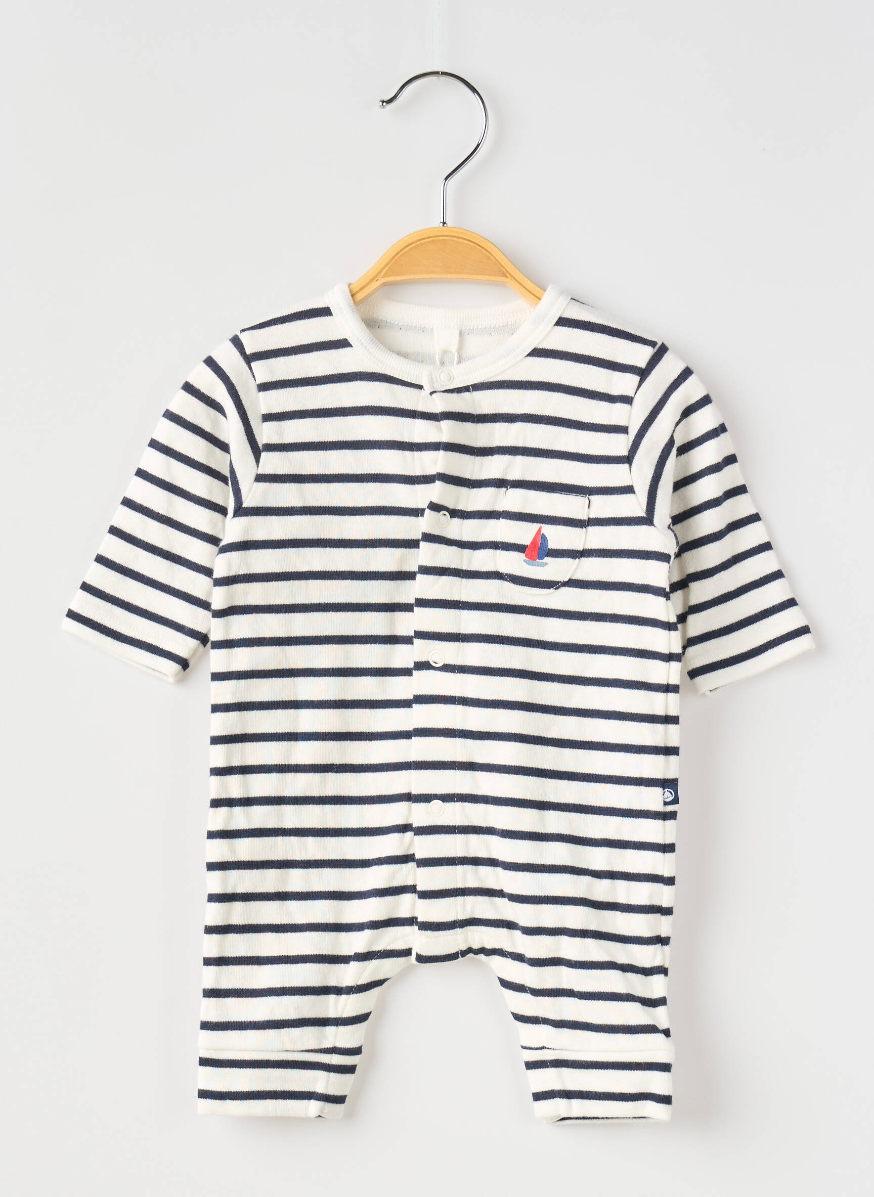 Kombinezonas centrinė iškirptė ilgos rankovės mėlyna PETIT BATEAU berniukas