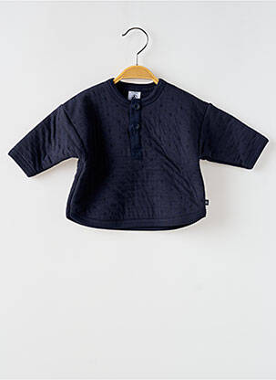 Mikroskopas tiesi kirpimas ilgos rankovės mėlyna PETIT BATEAU vaikas