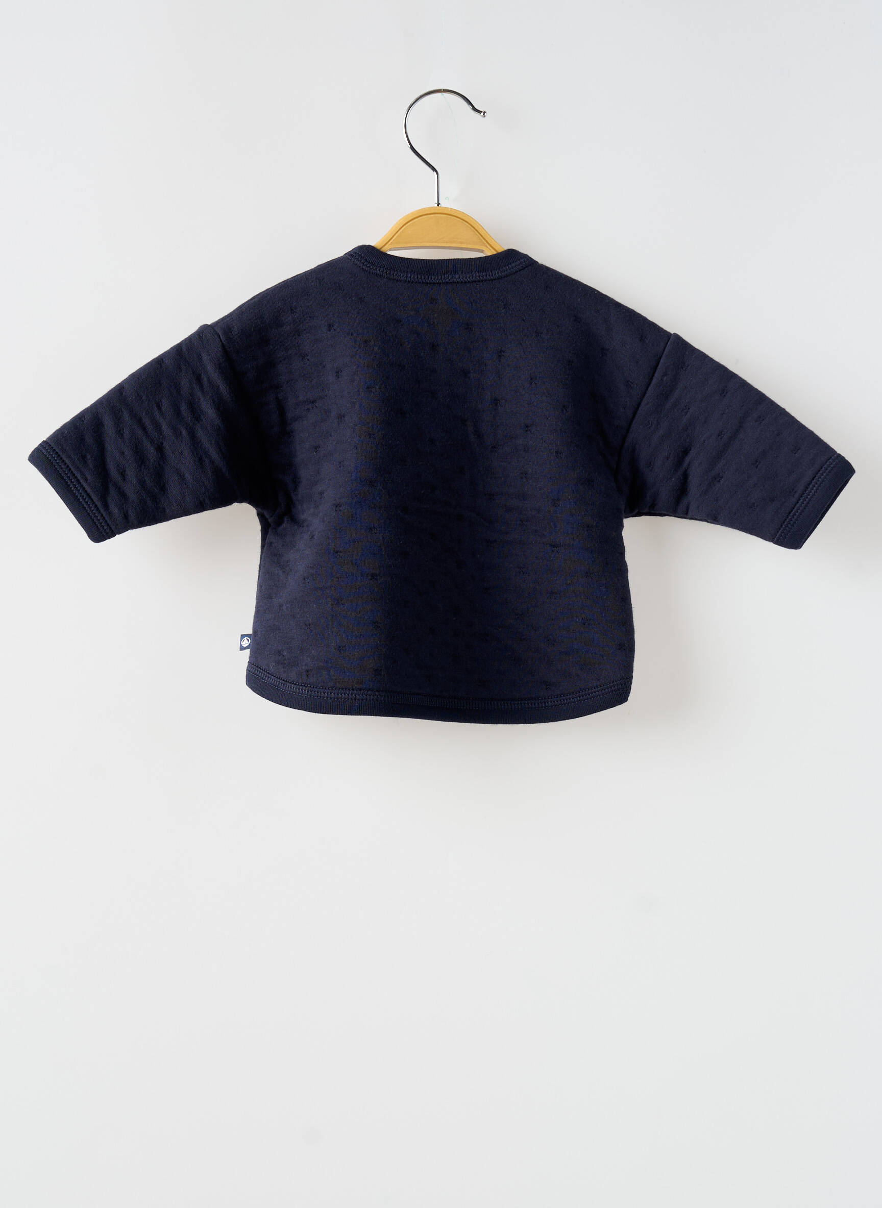 Mikroskopas tiesi kirpimas ilgos rankovės mėlyna PETIT BATEAU vaikas