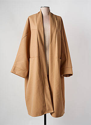 Ilgas paltas tiesi kirpimas be gobtuvų bežinis NEW COLLECTION moteris