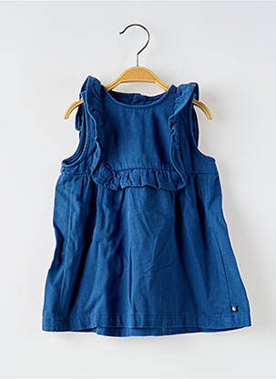 Trumpa suknelė be rankų be rankų mėlyna PETIT BATEAU mergina