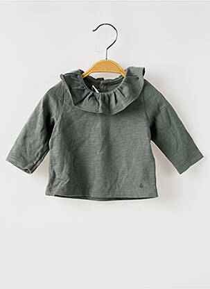Bluzonai ilgos rankovės ilgos rankovės žalias PETIT BATEAU mergina