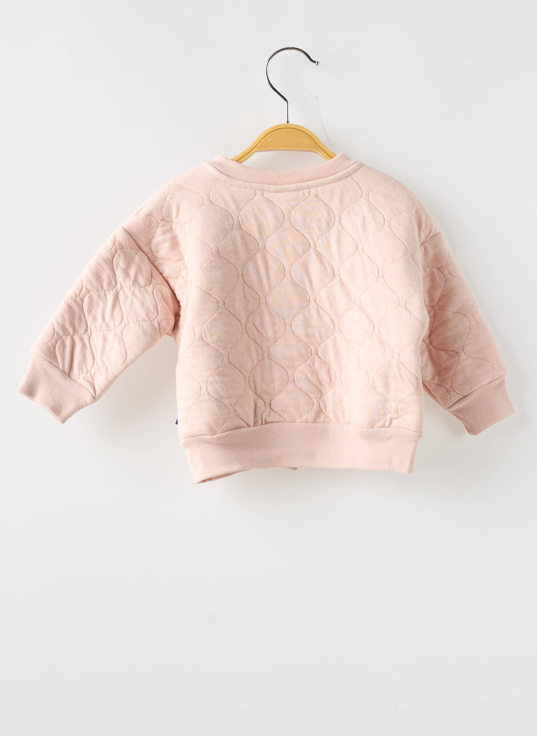 Kasdienis švarkas apvalus kaklas rožinė PETIT BATEAU mergina