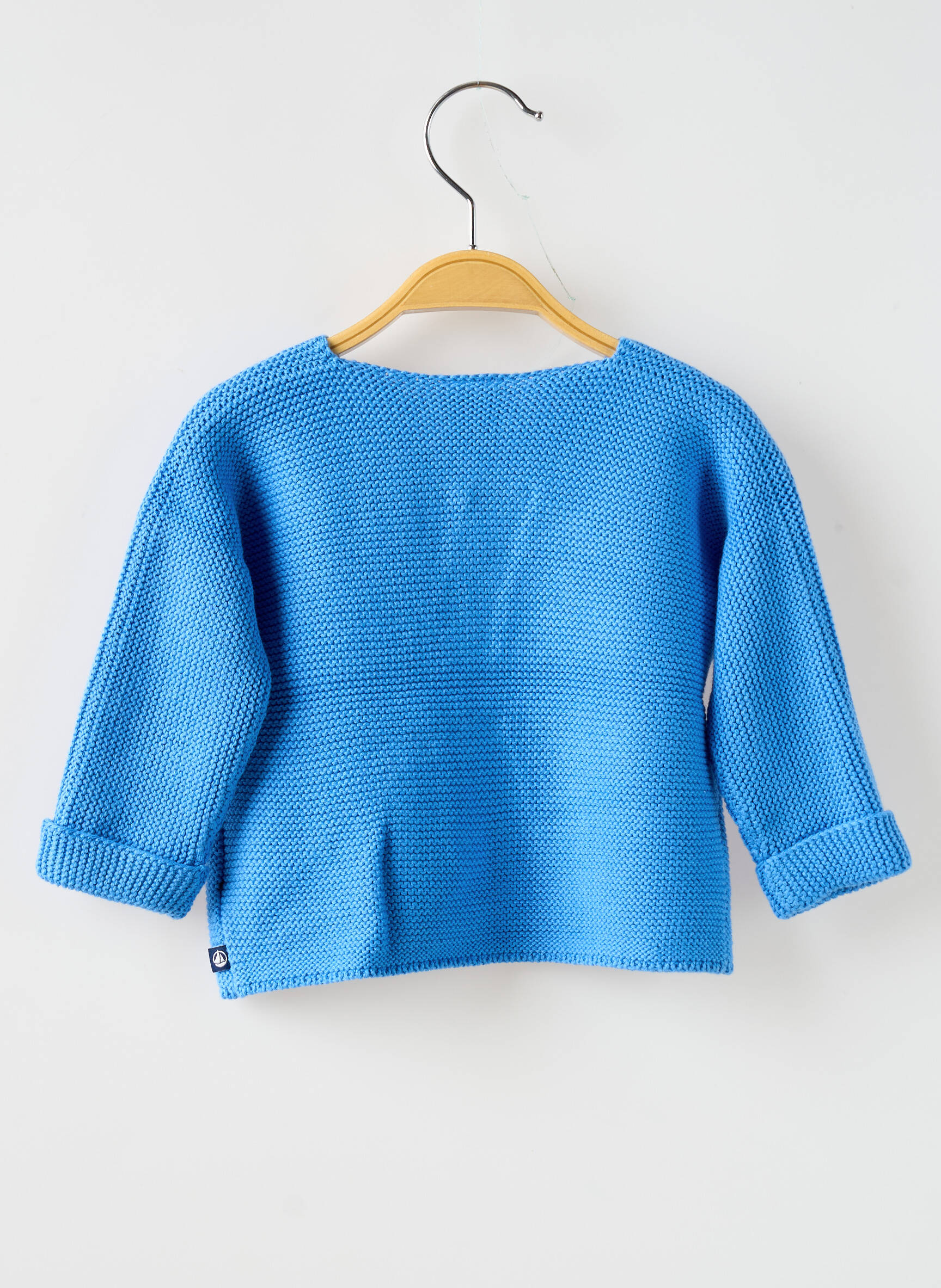 Ilgų rankovių liemenė col v mėlyna PETIT BATEAU mergina