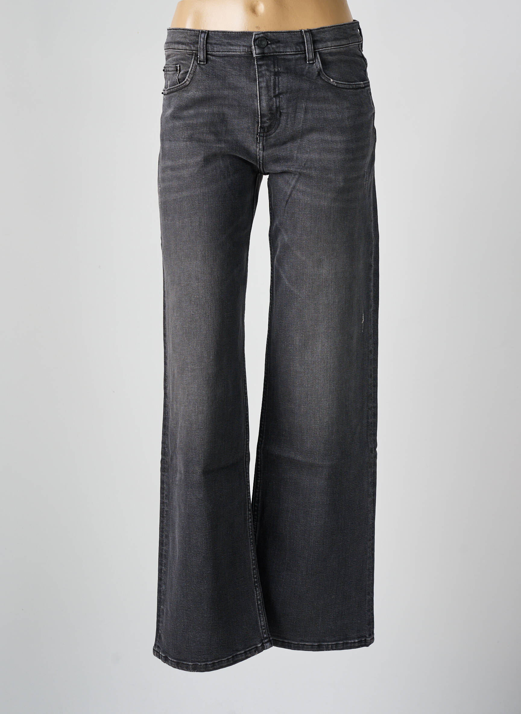 Flare tipo džinsai nusidėvėjęs ir išblukęs efektas normala dydis juodas HEARTLESS JEANS moteris