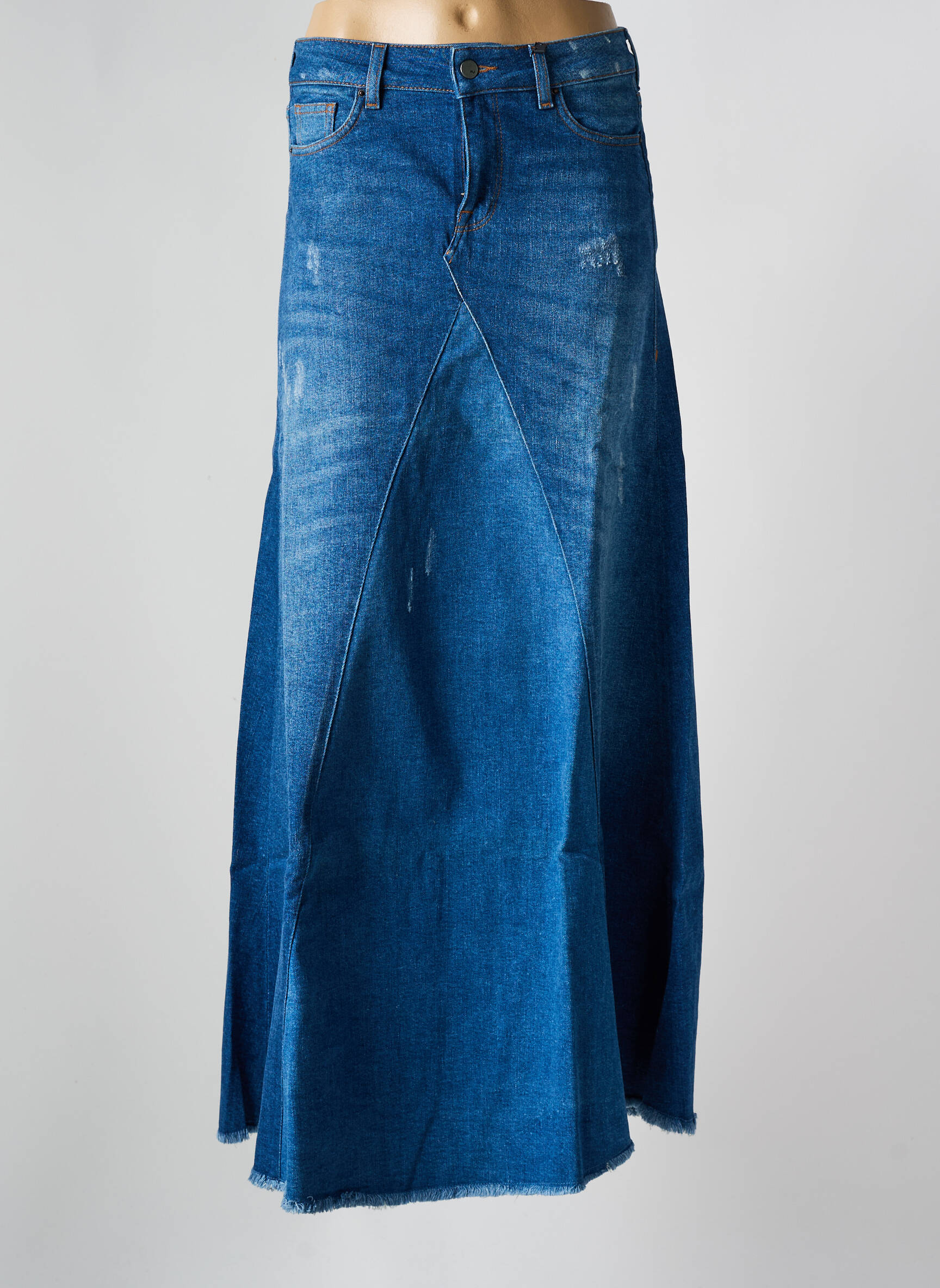 Ilgas sijonas aukšta talija mėlyna HEARTLESS JEANS moteris
