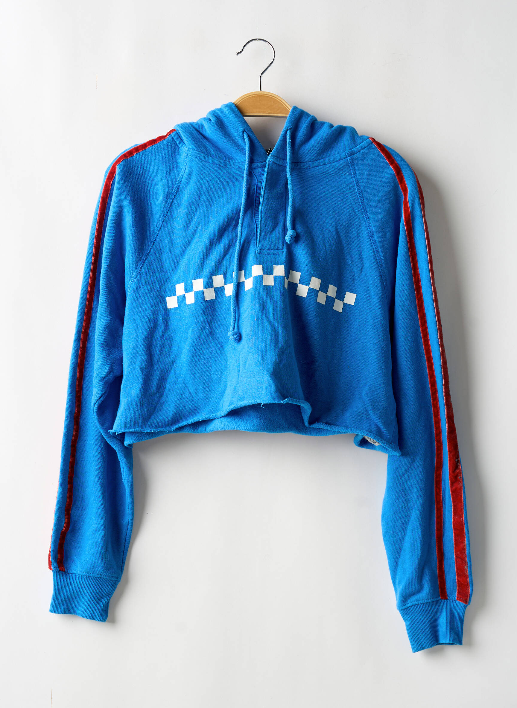 Kapišonas floqué serigrafija ilgos rankovės mėlyna FOREVER 21 moteris