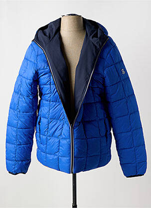 Pūkinė striukė kišenės su gobtuvu mėlyna JACK & JONES vyras