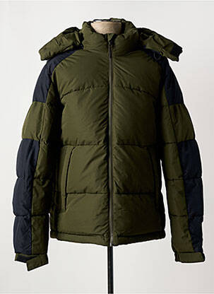 Pūkinė striukė kišenės su gobtuvu žalias JACK & JONES vyras
