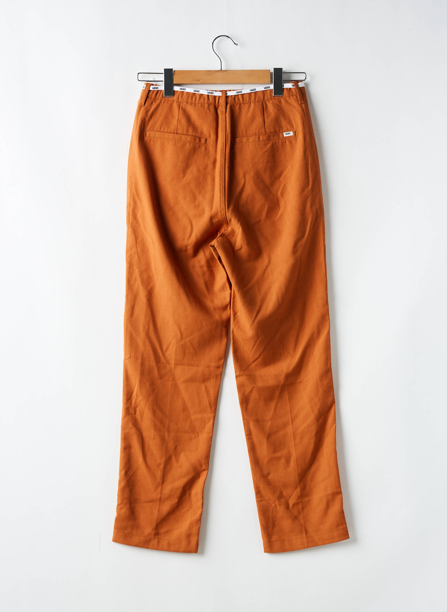 Chino kelnė uždarymas su užtrauktuku po mygtuku uždengimu aukšta talija oranžinė VANS moteris