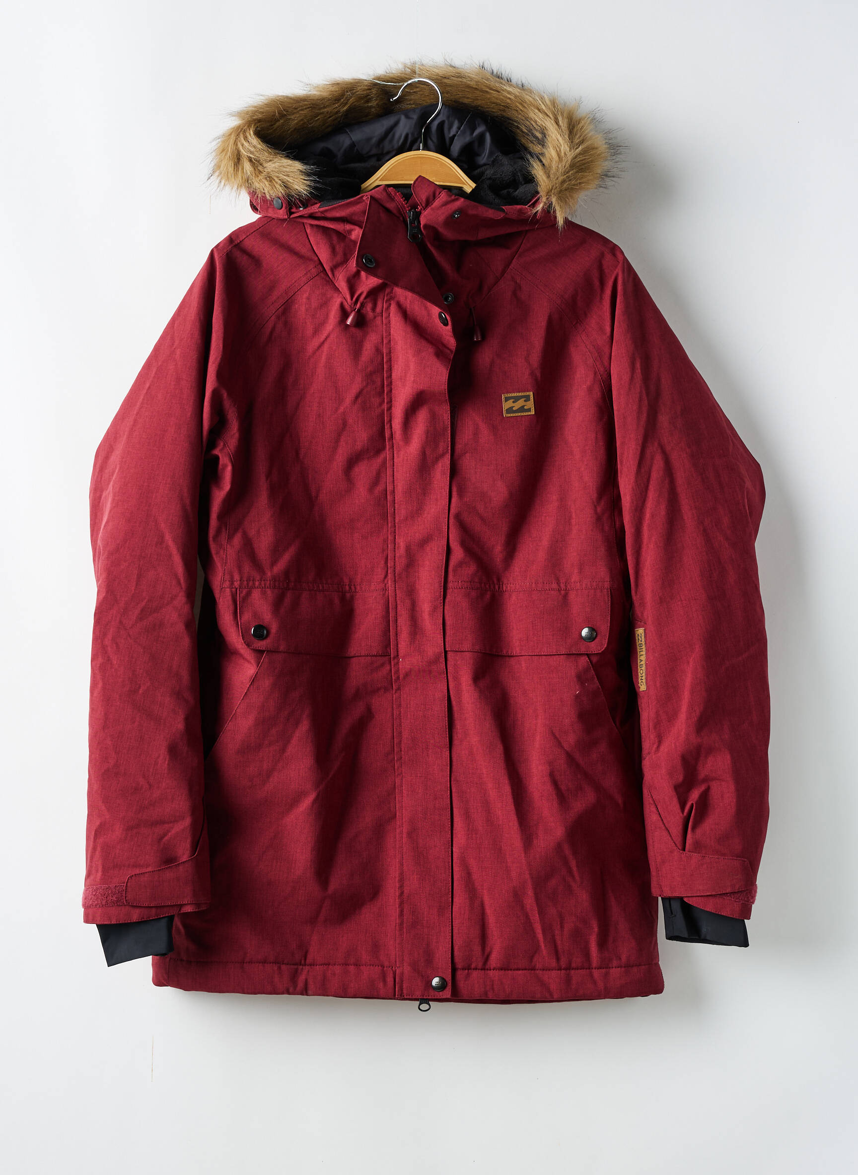 Parka ilgos rankovės su gobtuvu raudona BILLABONG moteris