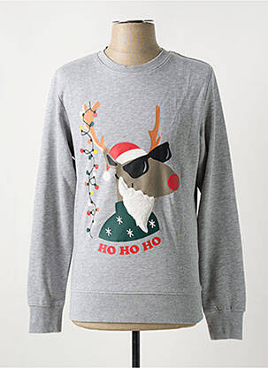 Mikroskopas floqué serigrafija ilgos rankovės pilka JACK & JONES vyras